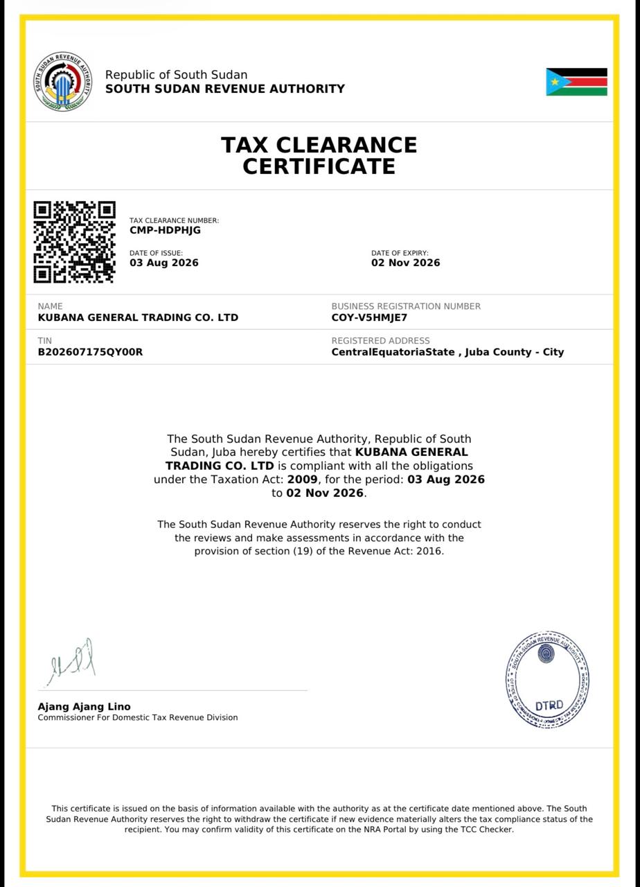 TAX CLEARANCE CERTIFICATE